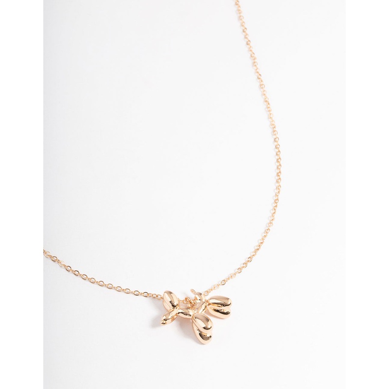 Gold Bubble Dog Necklace