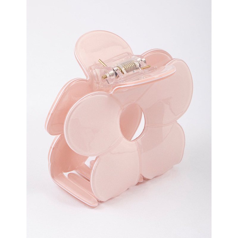 Plastic Brown Daisy Flower Claw Clip