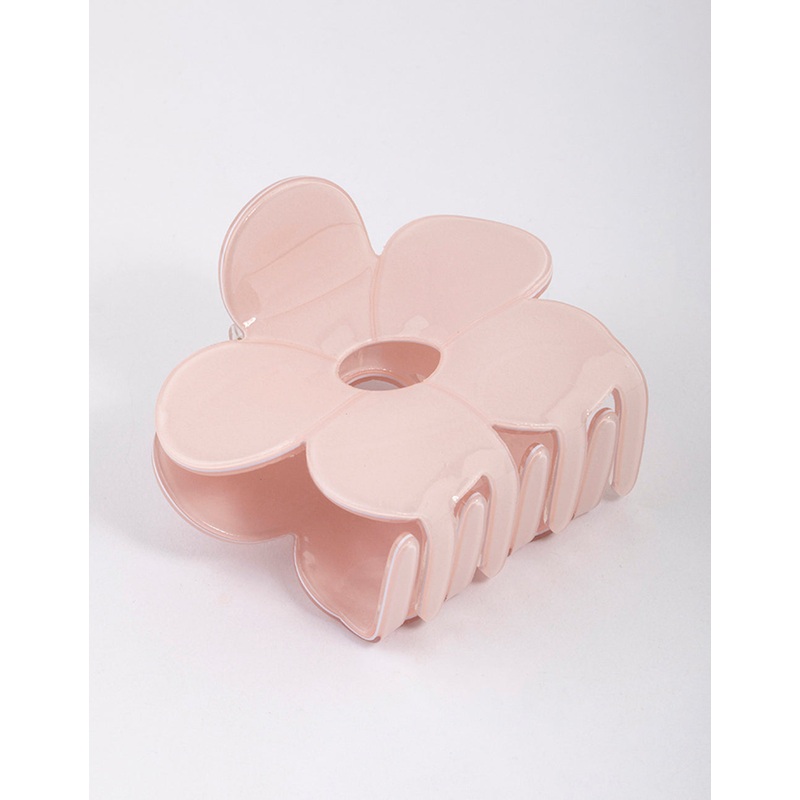 Plastic Brown Daisy Flower Claw Clip