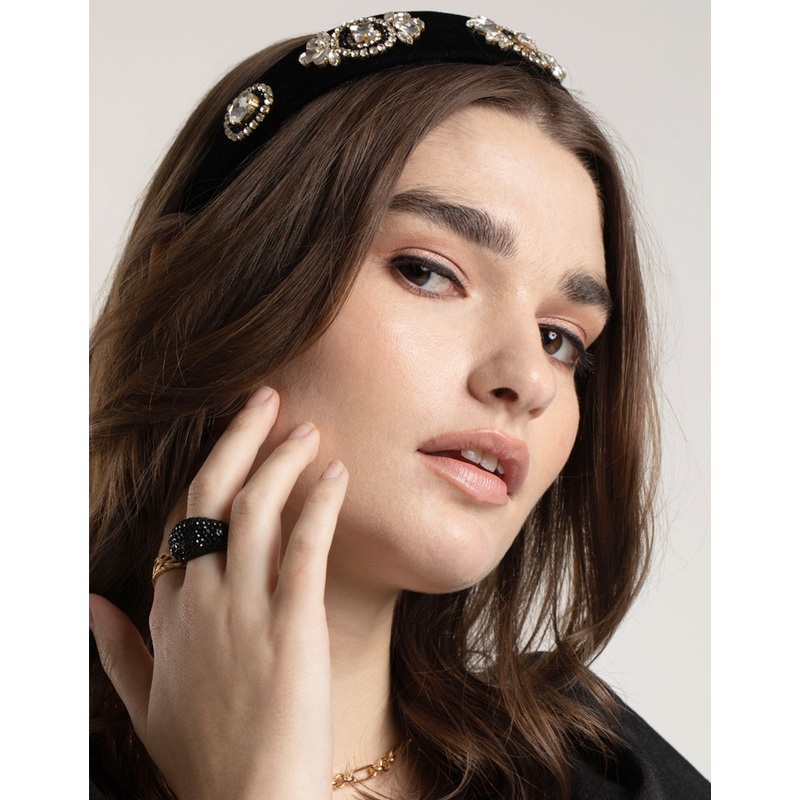 Embellished Velvet Headband