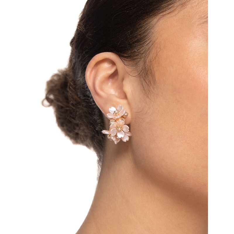 Gold Mini Flower Hoop Earrings