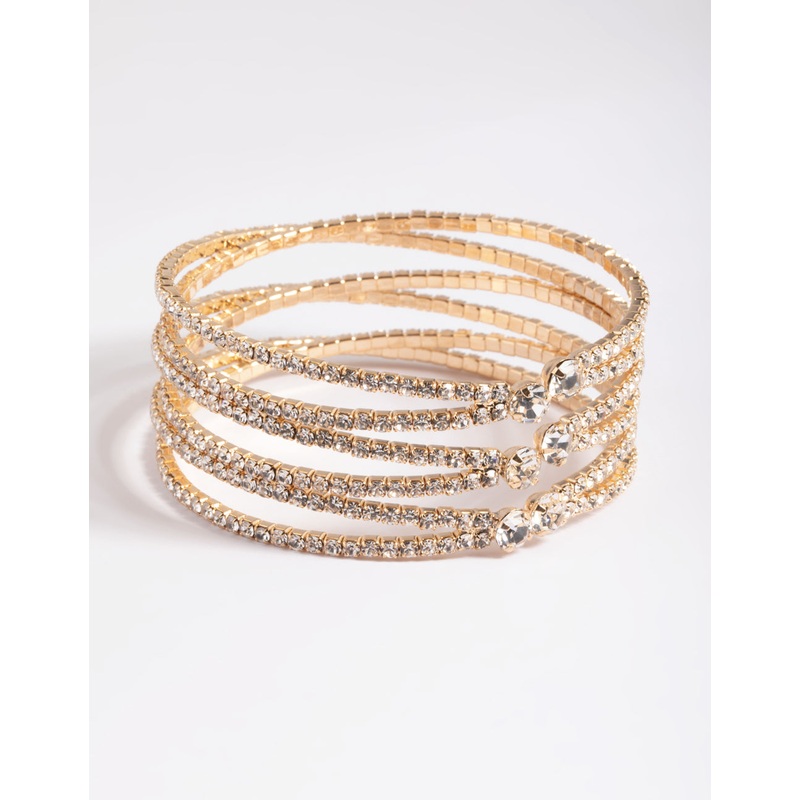 Gold Zig Zag Open Cuff Bracelet