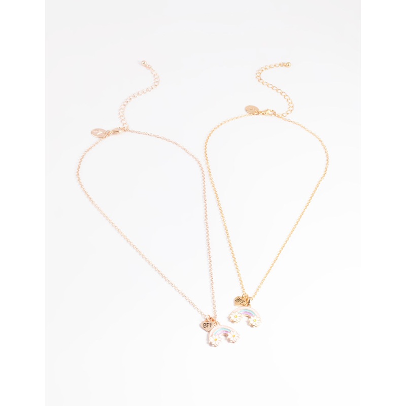 Kids Rainbow Daisy BFF Necklace Pack
