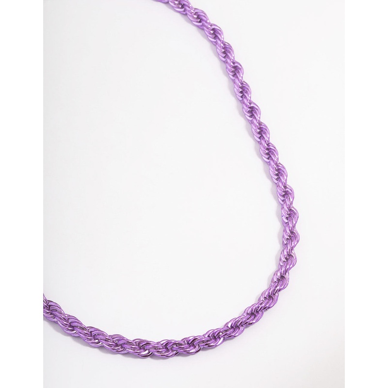 Purple Twist Chain Necklace