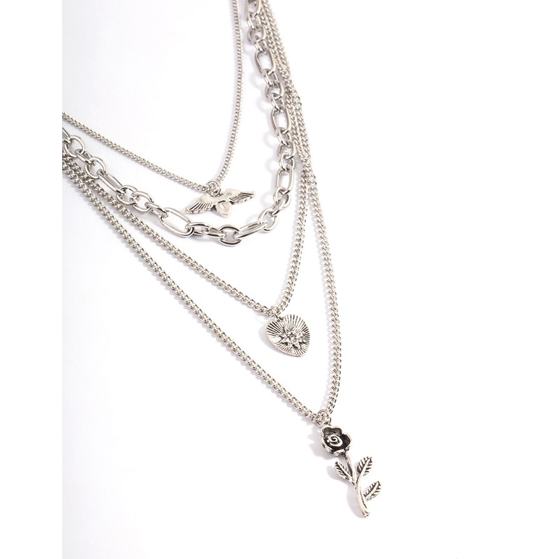 Silver Layered Necklace