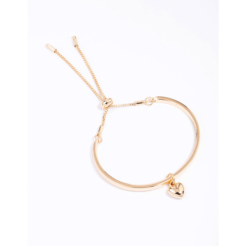 Gold Heart Toggle Bracelet
