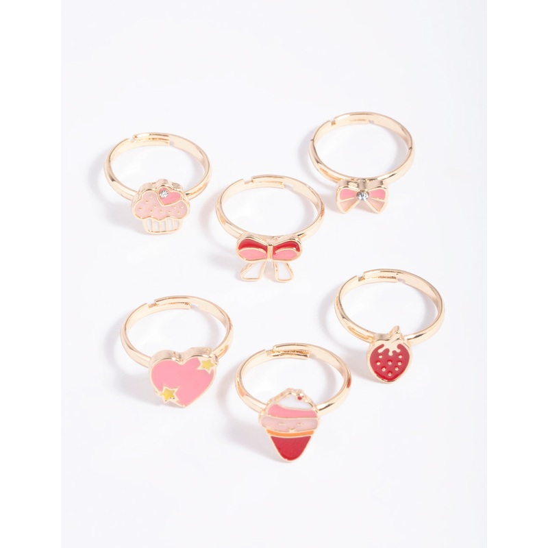 Kids Dessert Bow Rings