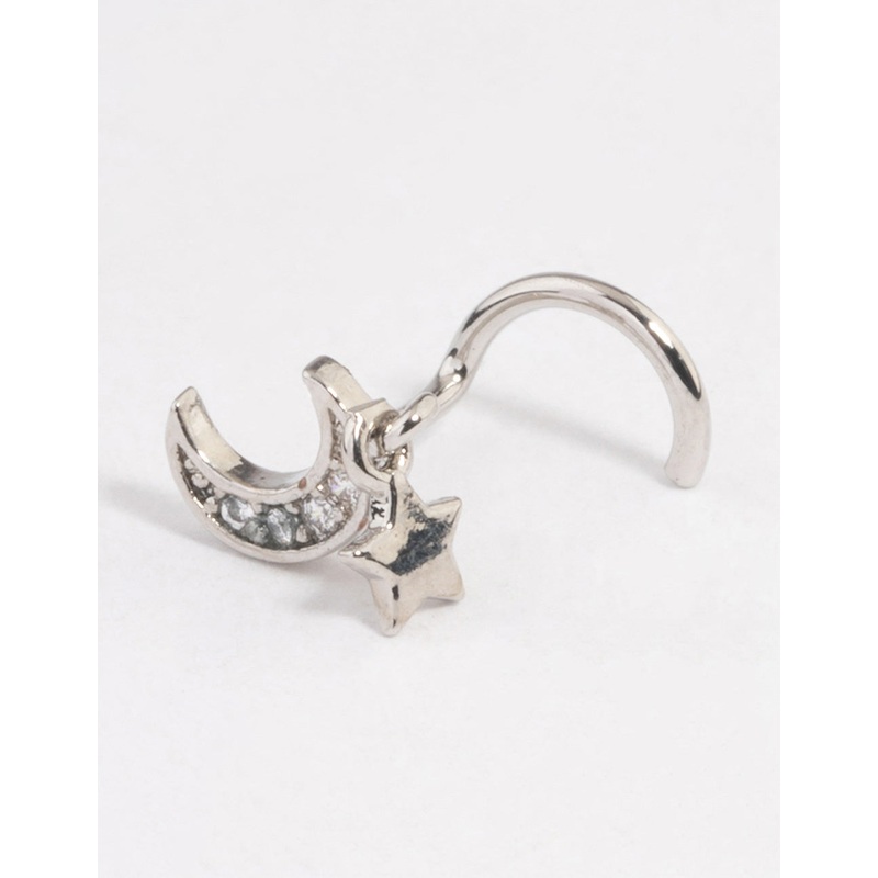 Surgical Steel Moon Nose Stud