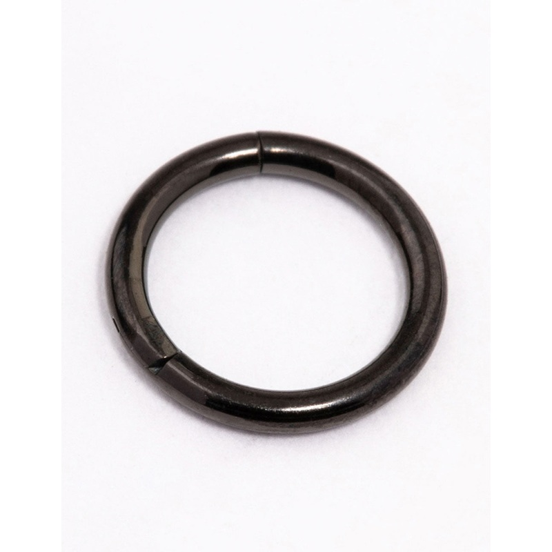 Black Coated Titanium Micro Clicker Ring 5mm