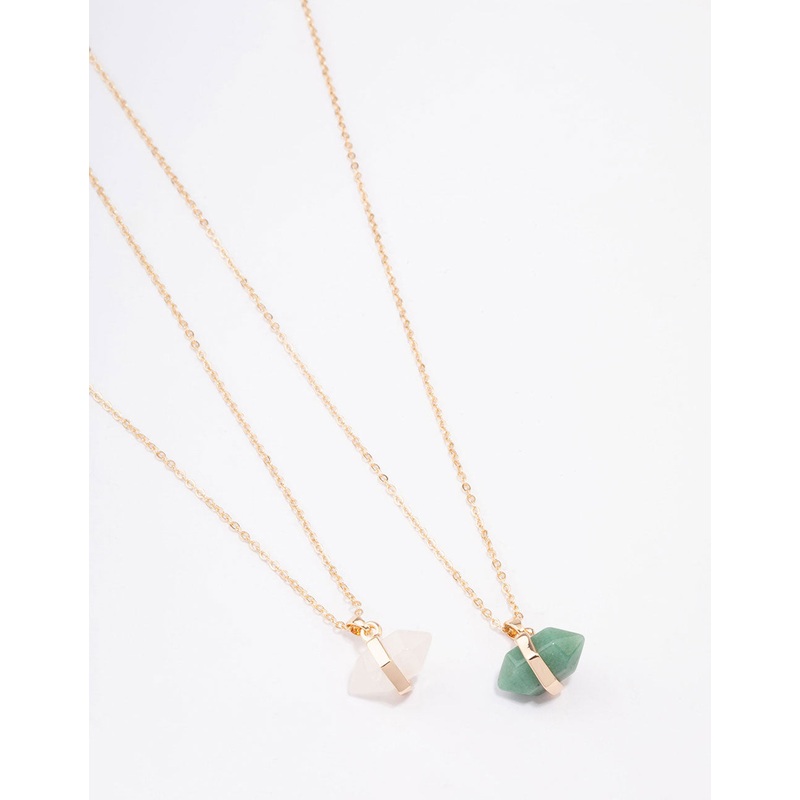 Gold Mixed Side Shard Necklace Pack