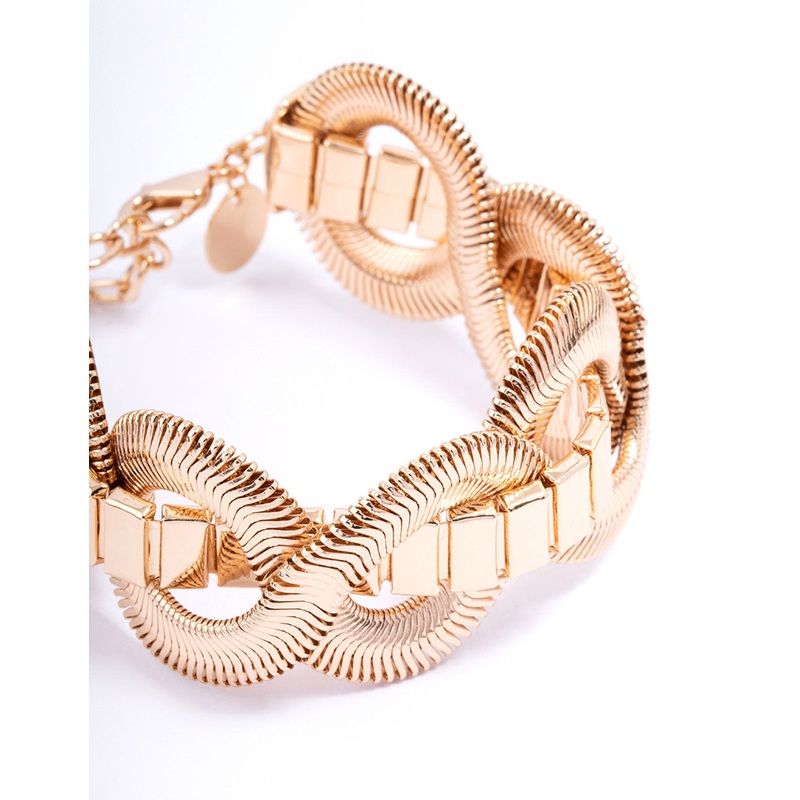 Gold Multi Wrapped Adjustable Bracelet