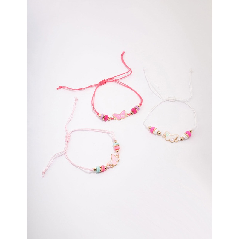 Kids Mixed Butterfly Bracelet 3-Pack
