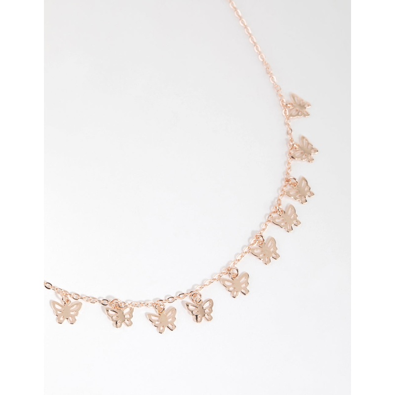 Rose Gold Cut Out Butterfly Necklace