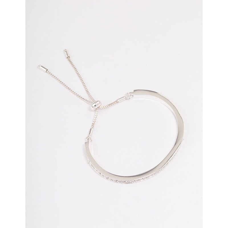 Silver Diamante Toggle Bracelet