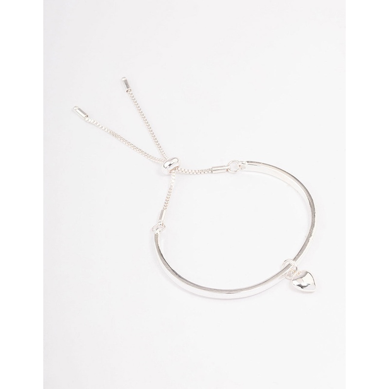 Silver Heart Toggle Bracelet