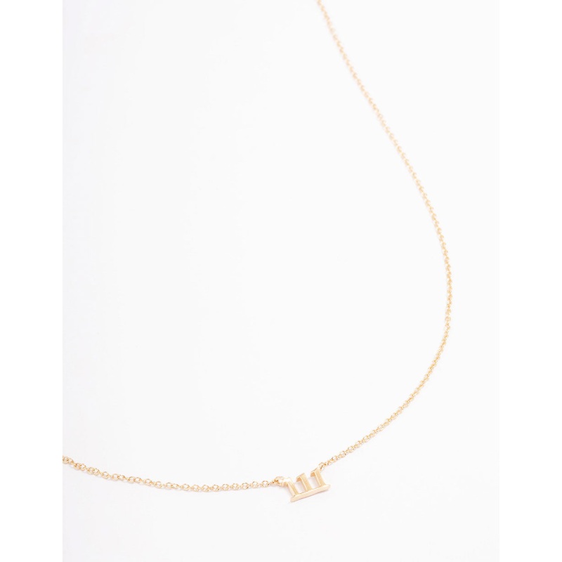 Gold Plated Sterling Silver 111 Angel Number Pendant Necklace