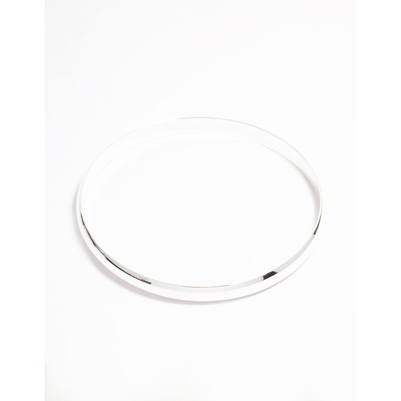 Silver Plated Clean Molten Bangle