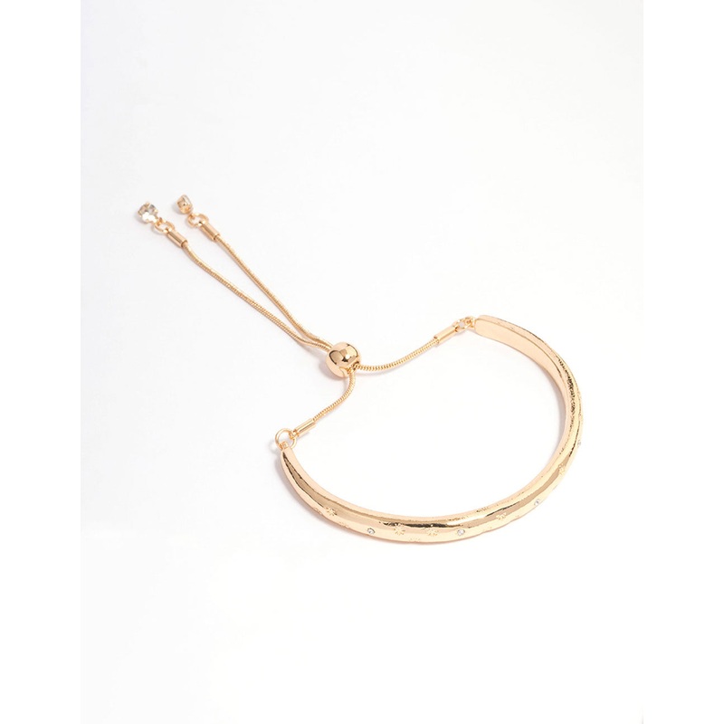 Gold Diamante Cluster Toggle Wrist Cuff