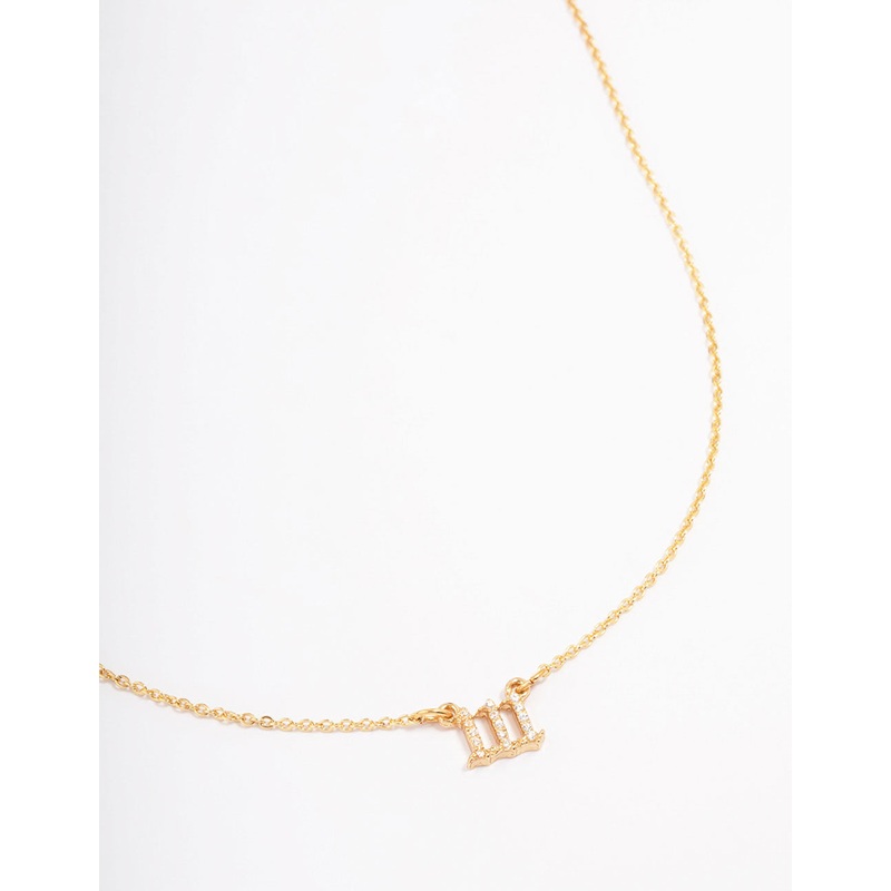 Gold Plated Cubic Zirconia 111 Angel Number Pendant Necklace