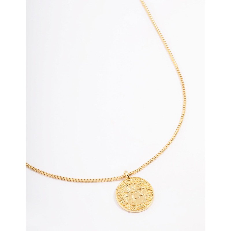 Gold Plated Sagittarius Star Sign Pendant Necklace