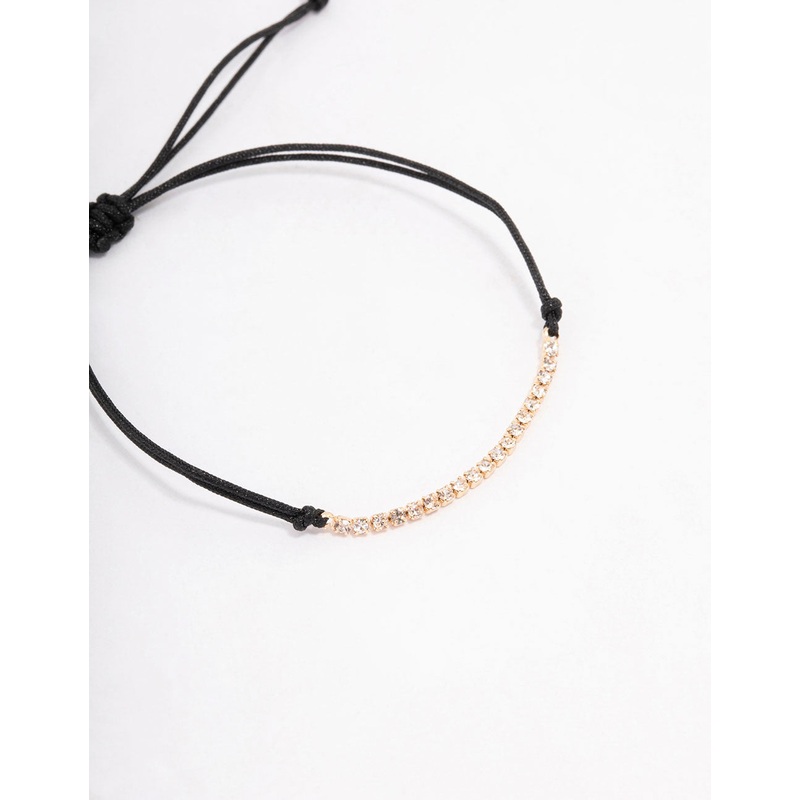 Black Diamante Toggle Bracelet