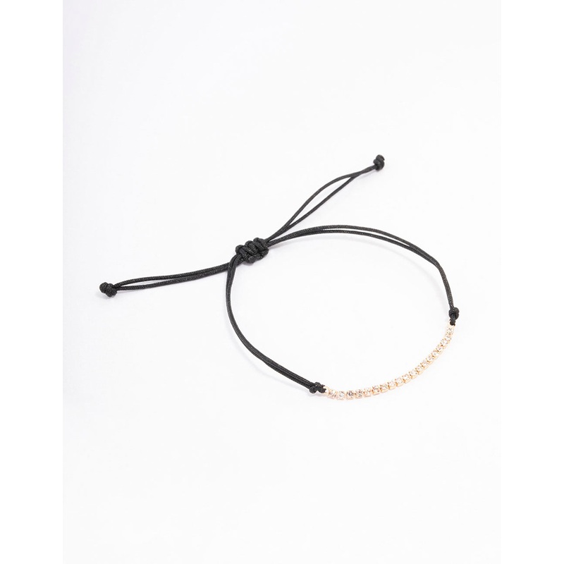 Black Diamante Toggle Bracelet