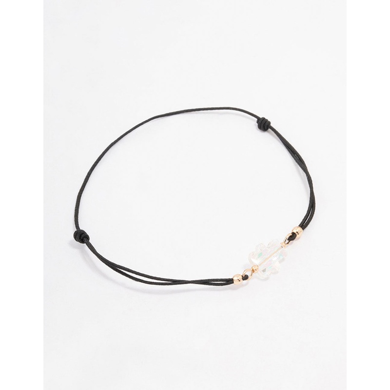 Black Gummy Bear Pendant Toggle Bracelet