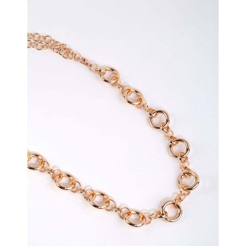Gold Circle Detail Chain Belt