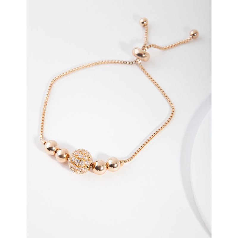 Gold Multi Ball Toggle Bracelet