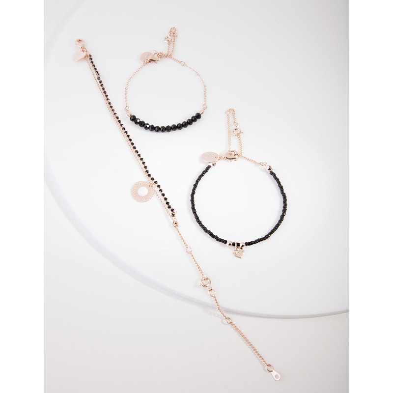 Rose Gold Love Bird Bracelet Pack