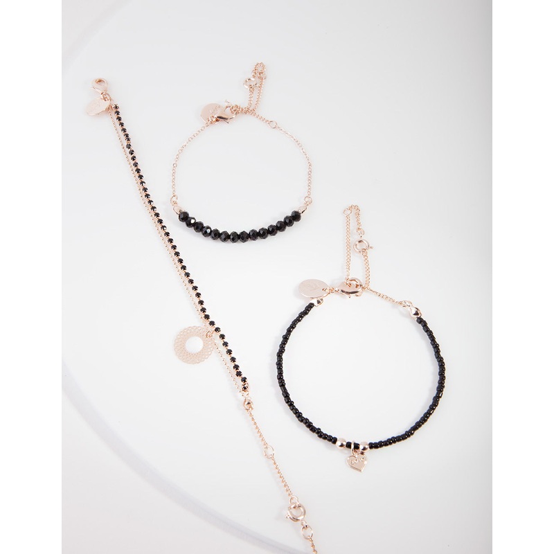 Rose Gold Love Bird Bracelet Pack