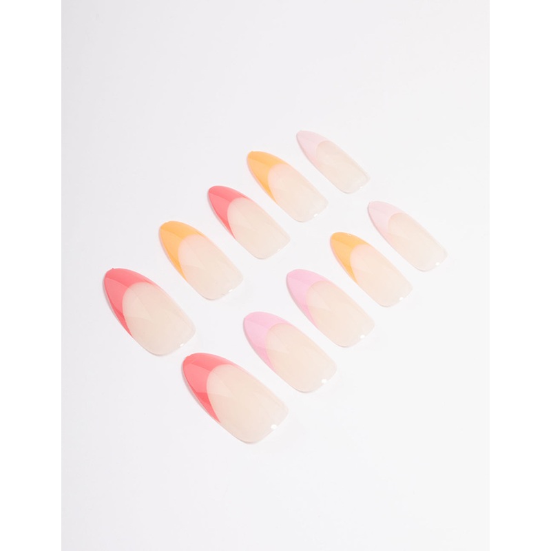 Coloured Tips Press On Nails