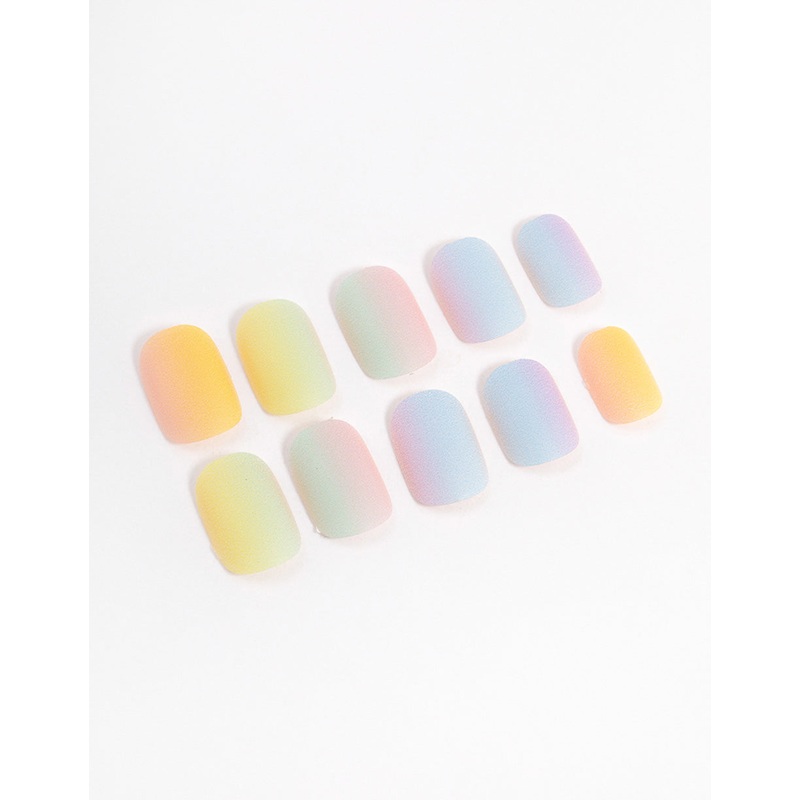 Tweens Rainbow Gradient Press On Nails