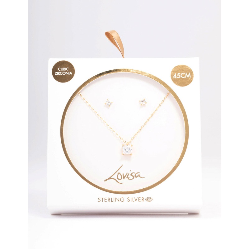 Gold Plated Sterling Silver Princess Jewellery Set