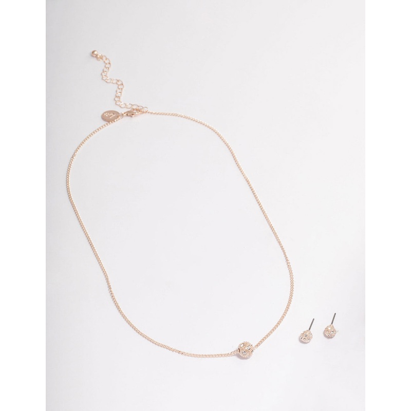 Rose Gold Fireball Jewellery Set