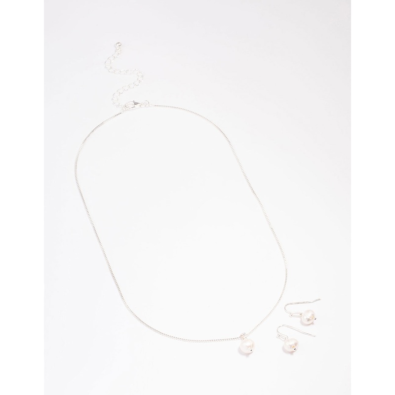 Silver Freshwater Pearl Jewellery Set