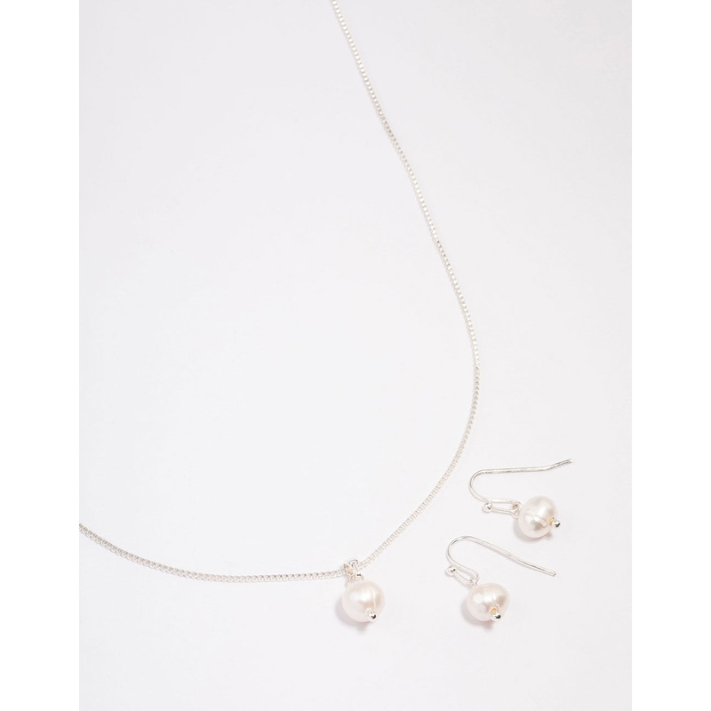 Silver Freshwater Pearl Jewellery Set