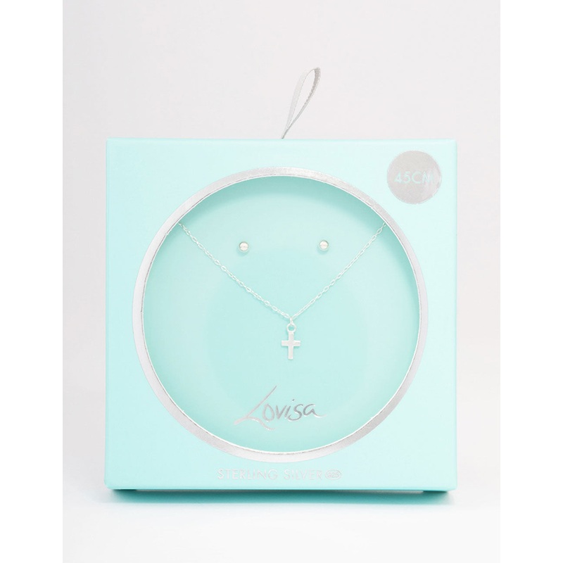 Sterling Silver Cross Jewellery Set