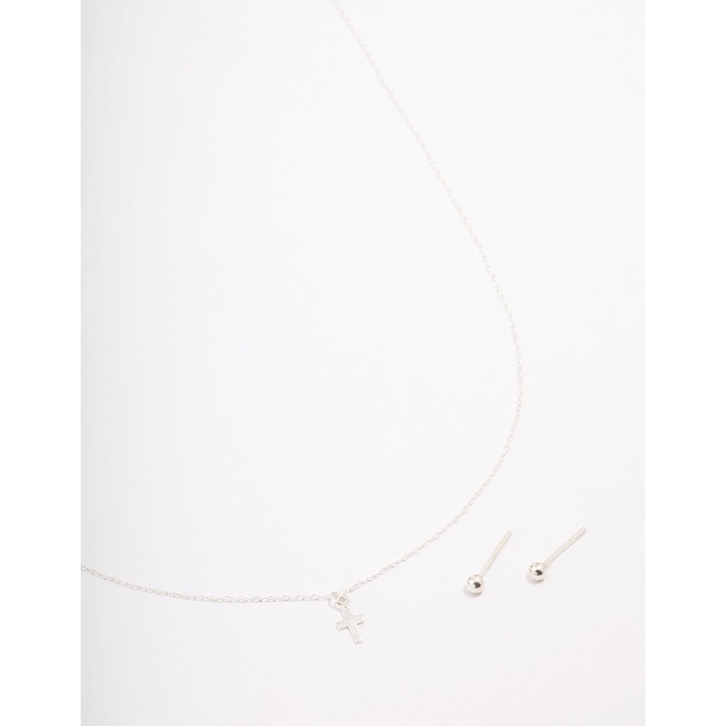 Sterling Silver Cross Jewellery Set