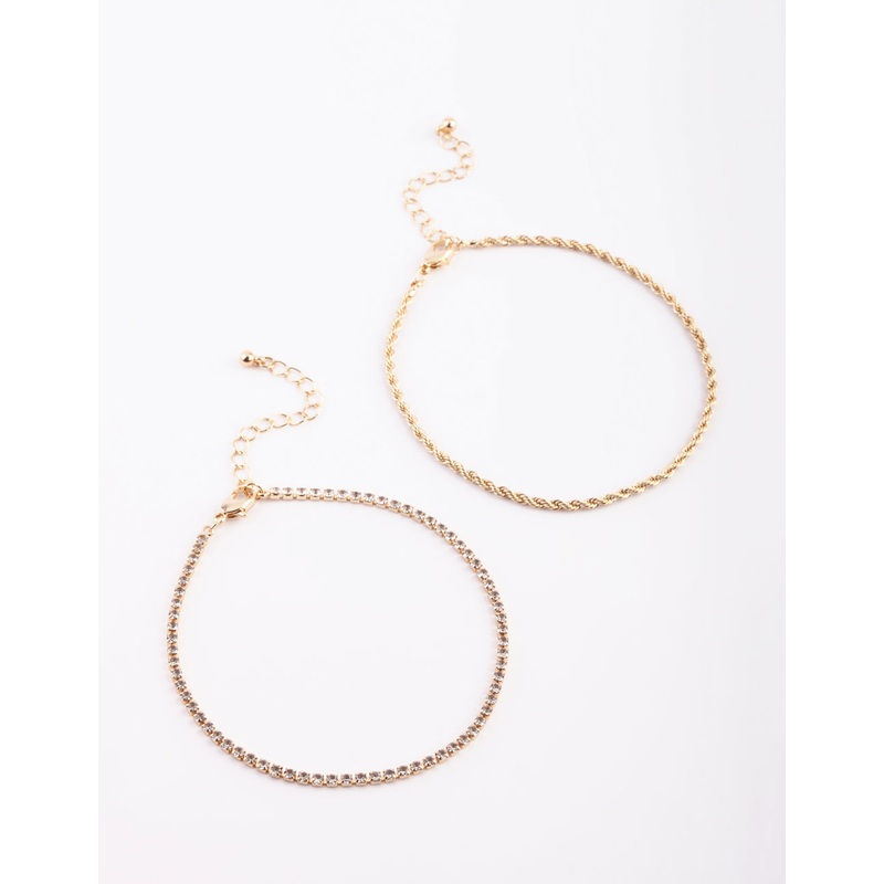 Gold Plated Anklet Set