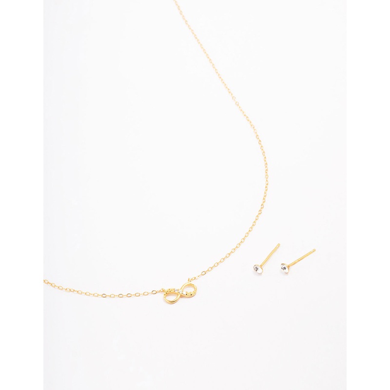 Gold Plated Sterling Silver Infinity Jewellery Set