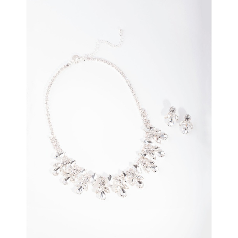 Silver Diamante Glamorous Jewellery Set