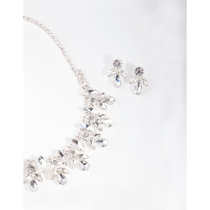 Silver Diamante Glamorous Jewellery Set