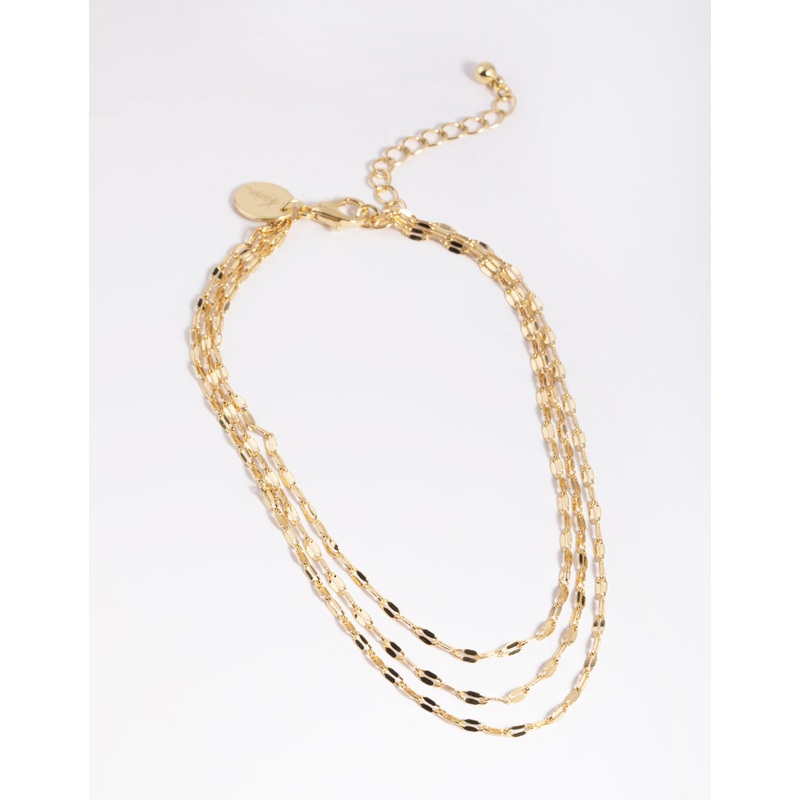 Gold Plated Drape Chain Anklet