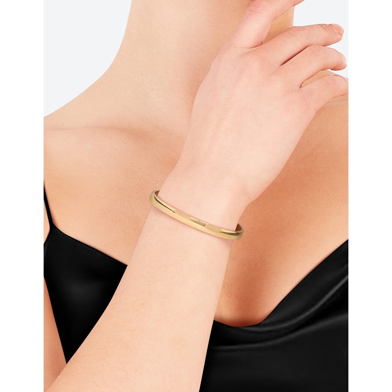 Waterproof Gold Plated Stainless Steel Classic Plain Wrist Cuff