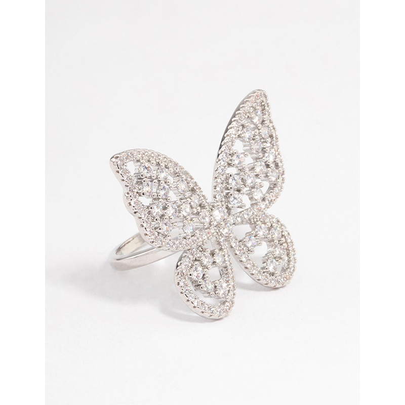 Silver Statement Butterfly Cocktail Ring