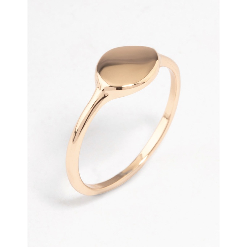 Gold Rounded Metal Ring|SM|ML