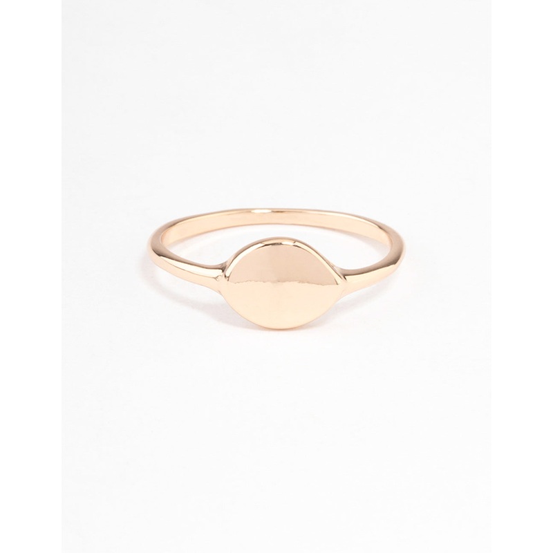 Gold Rounded Metal Ring|SM|ML