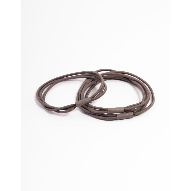 Brown Fabric Hair Tie Pack