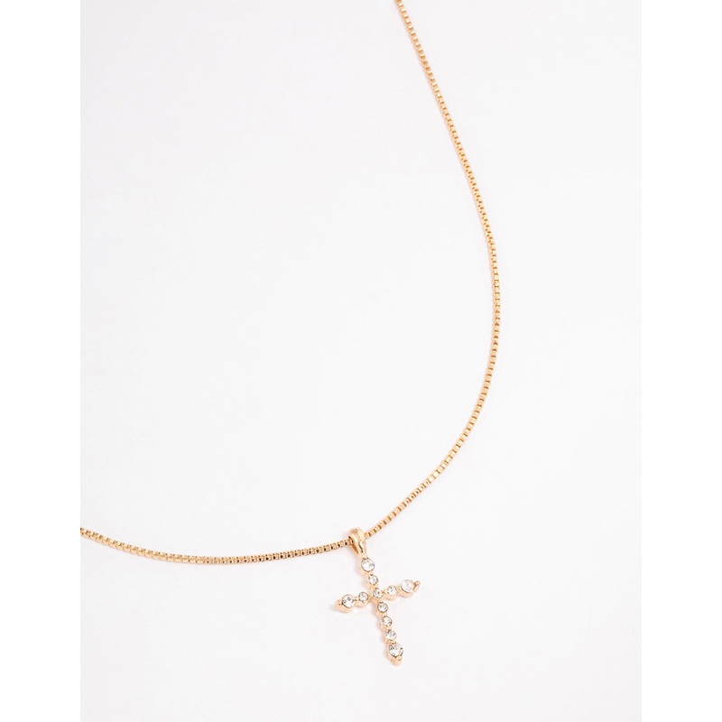 Gold Elegant Cross Necklace